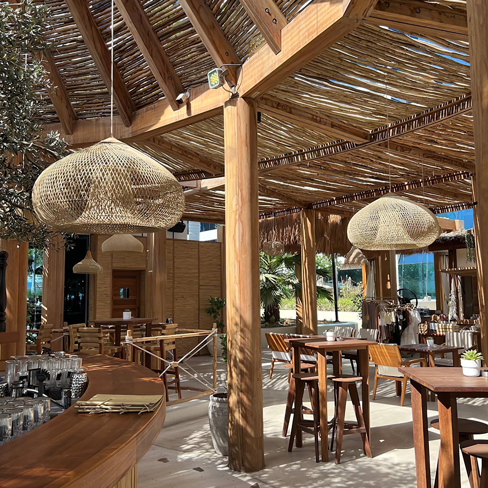 Harp Braided Rattan Pendant Lamp