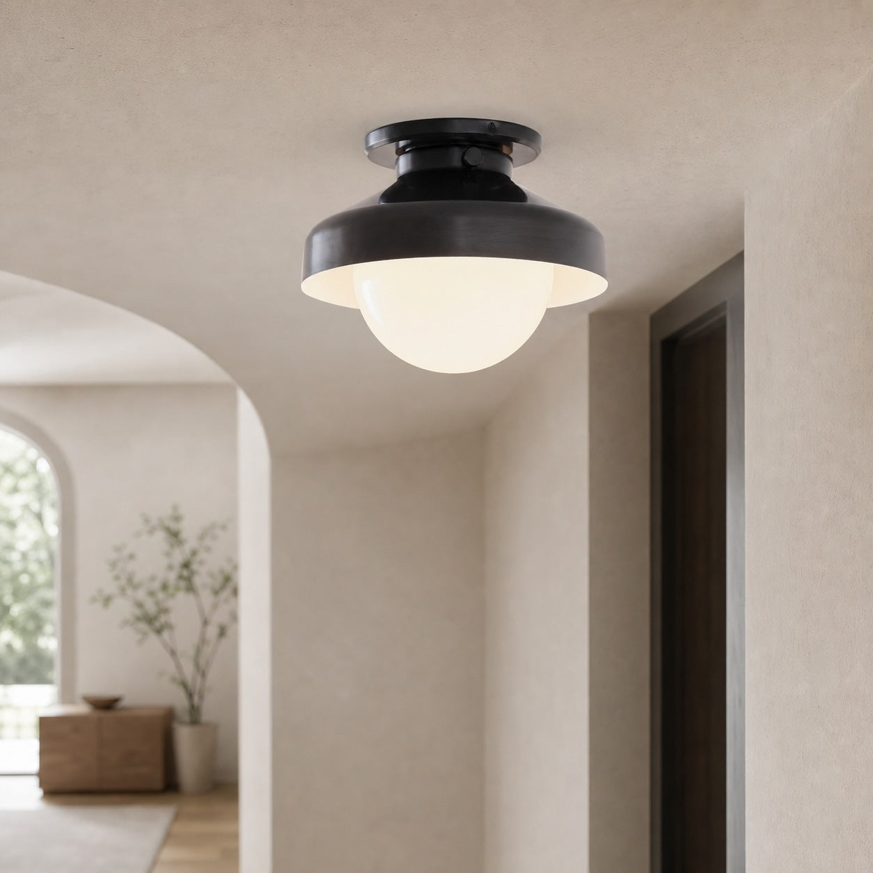 Hanton Modern Flush Mount Ceiling Light - Metal Minimalist Fixture for Home