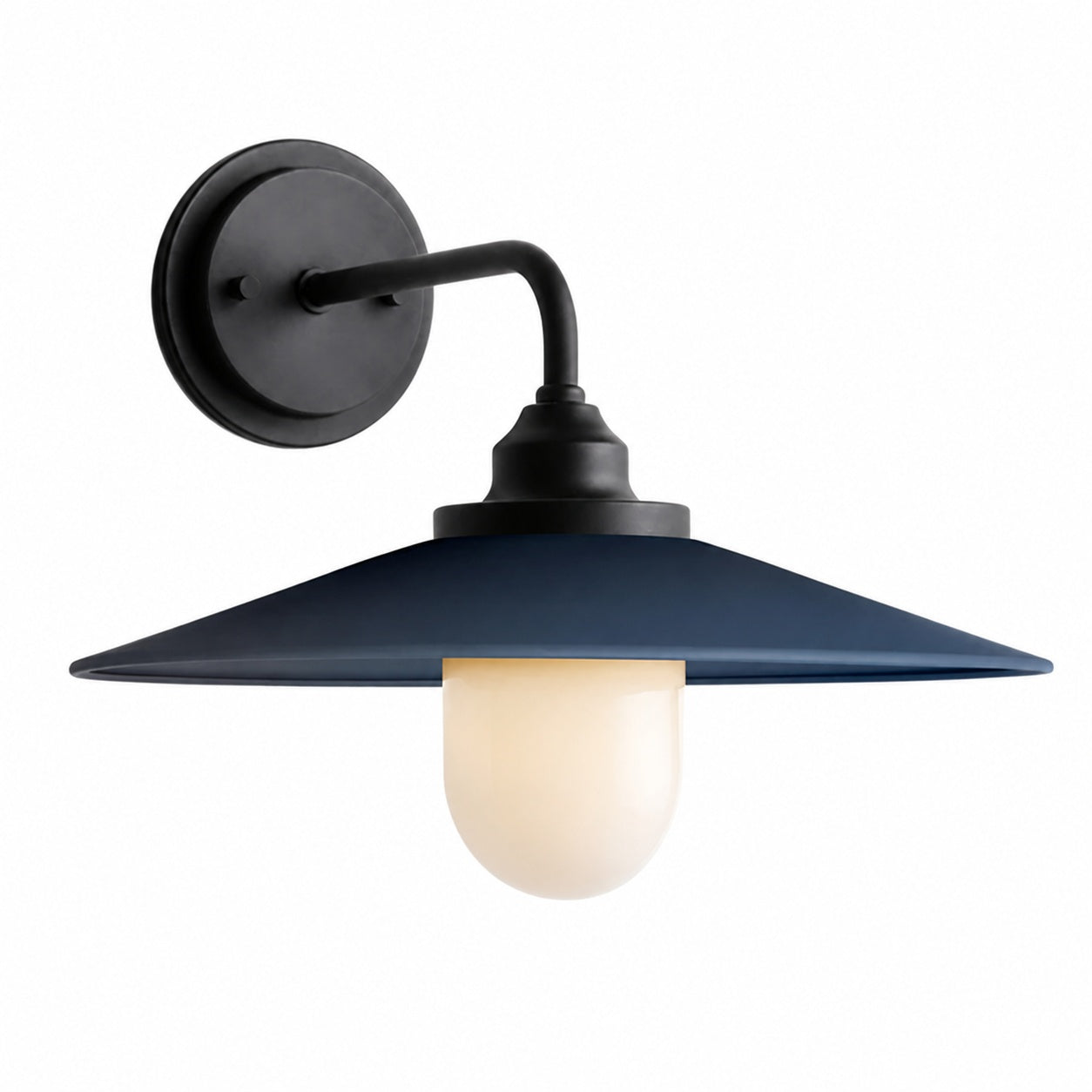 Cordax Utility-Inspired Wall Sconce - Metal and Glass for Indoor Outdoor Decor