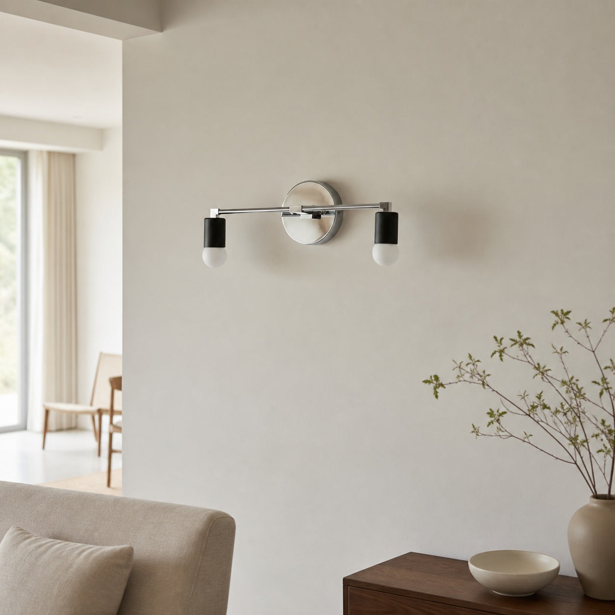 Mobilux Line industrial Bathroom Vanity Light - Minimalist Wall Sconce - Elegant Fixture