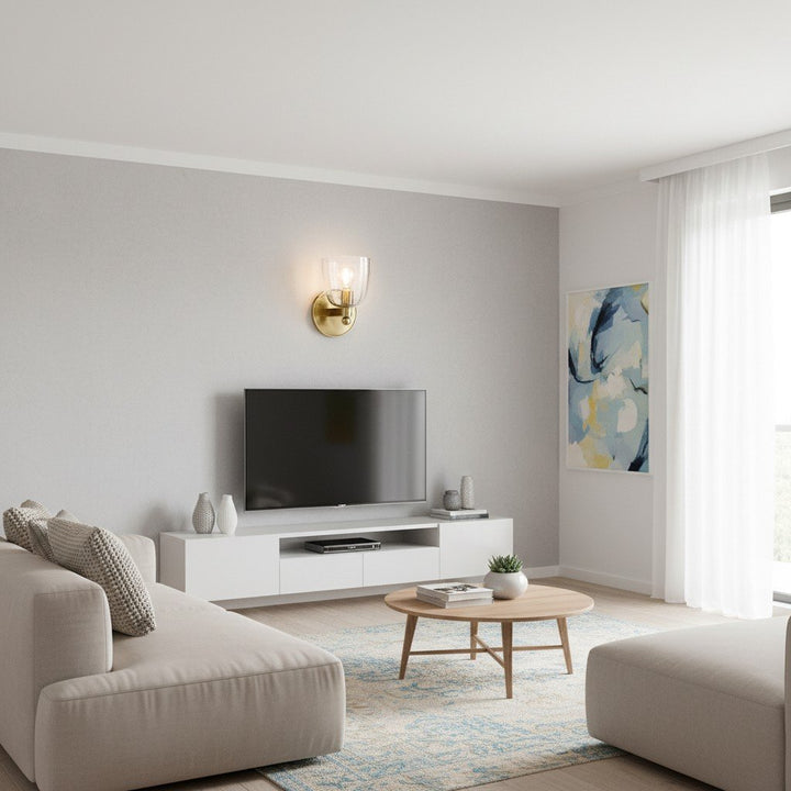 Vega Glass Minimalist Globe Wall Sconce Soft Diffused Glow Available in One or Two Lights