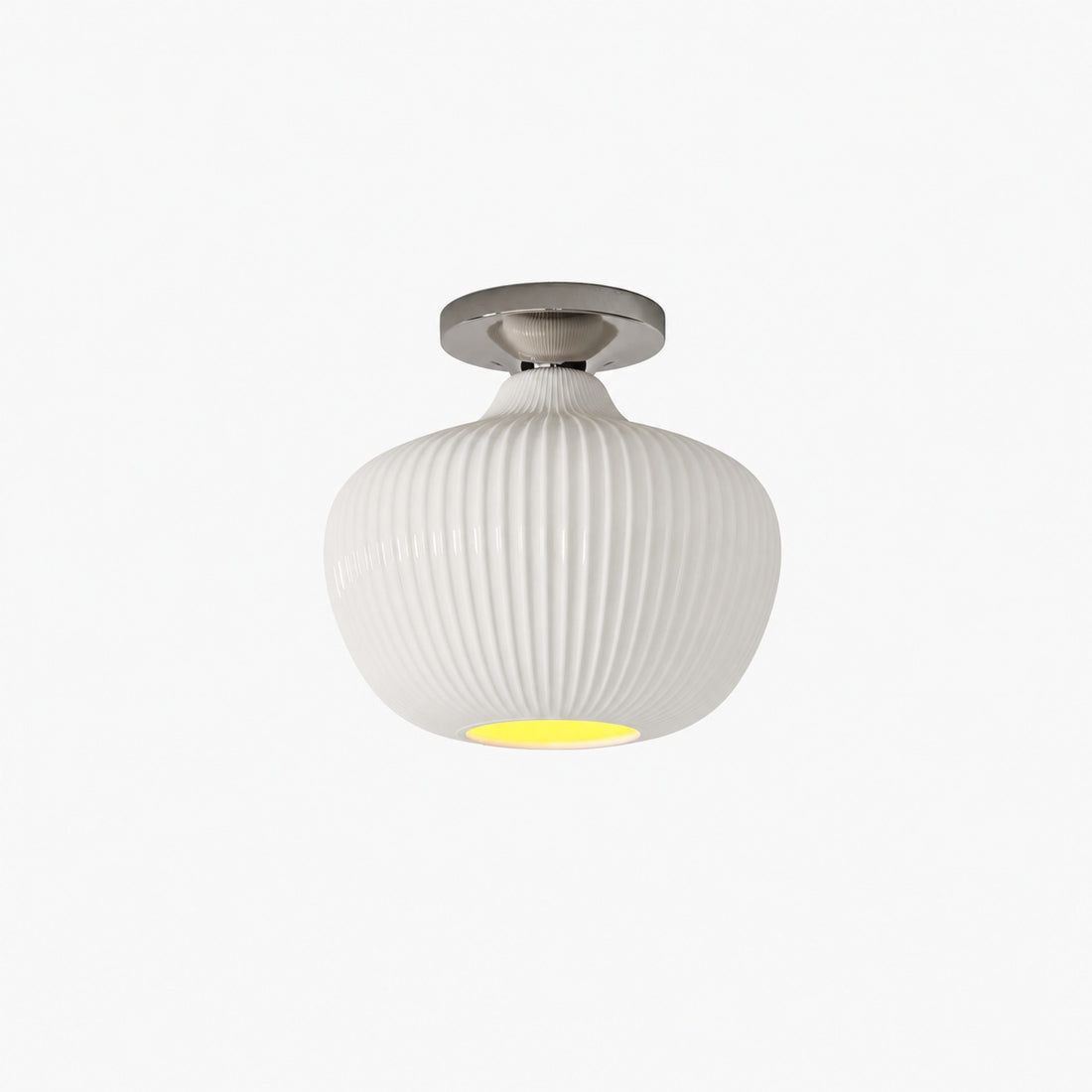 Rivrona Glass Flush Mount Ceiling Light - Modern Champagne Globe Design