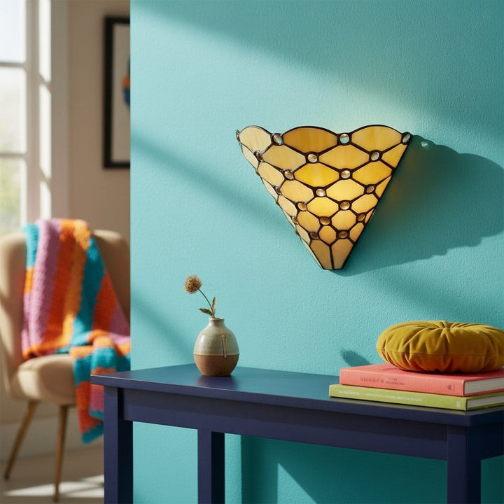 TF Pearl Elegant Glass Wall Light – Wall Sconce for Lounge Bedroom or Hallway