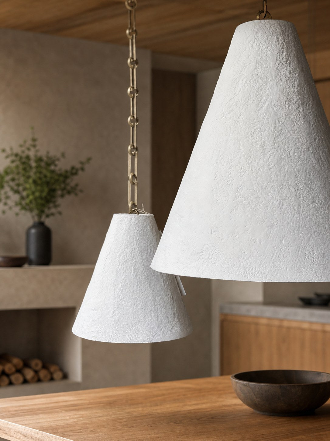 White Plaster Pendant Lamp