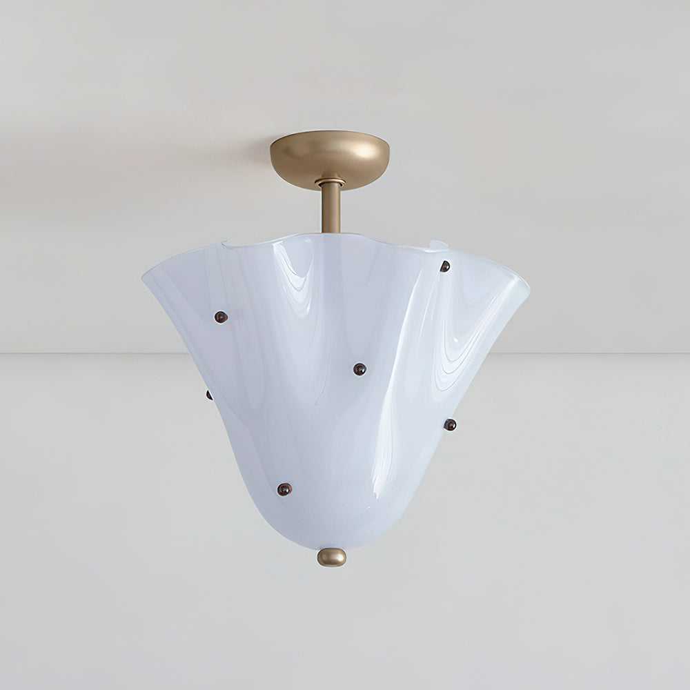 Bellina Decorative Glass Ceiling Light - Modern Sculptural Flush Mount
