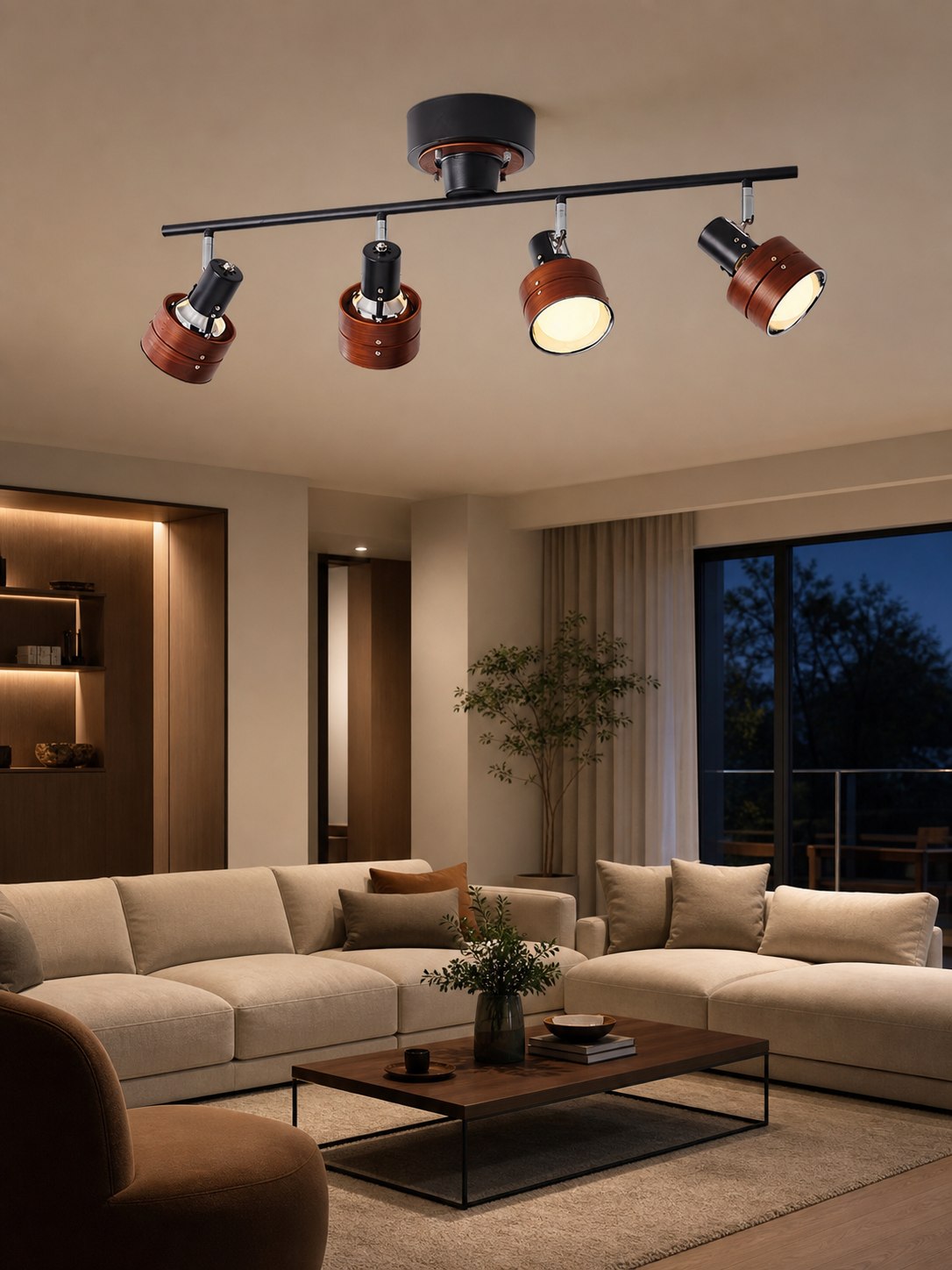 Nordic Cylindrical 4-Light Spotlight