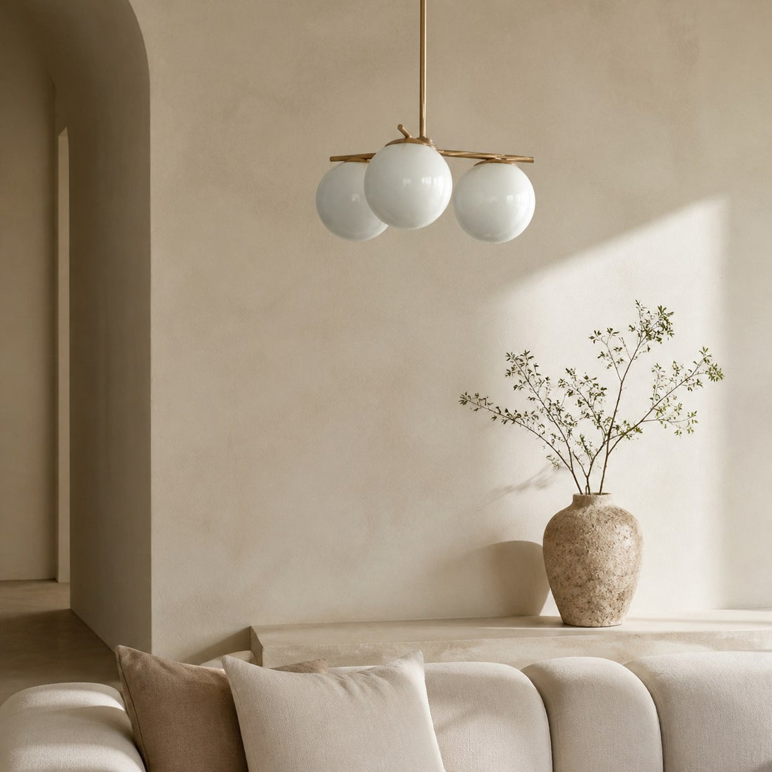 Alessora Brass Milk Glass Chandeliers- Great for Covered Outdoor Areas