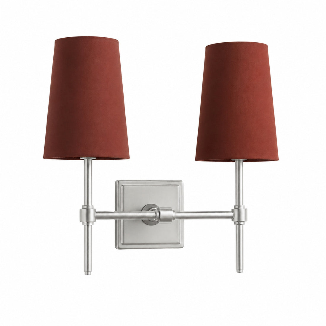 Derlina White Linen Shades Wall Lamp – Retro Metal Multi-Head Lighting Fixture