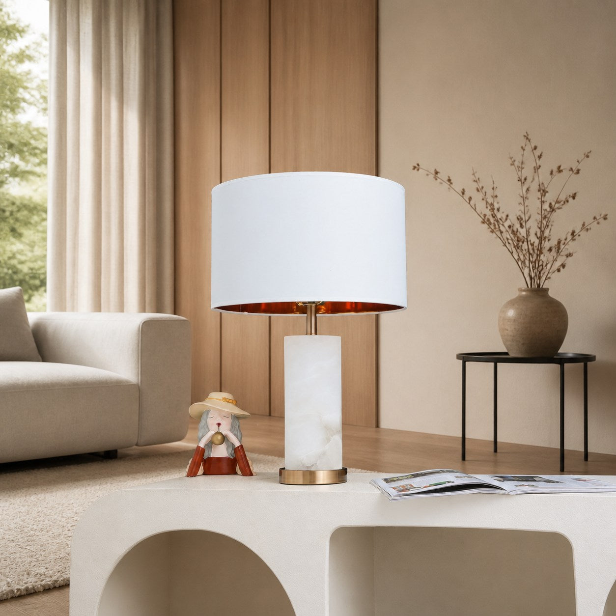 Lineham Alabaster Table Lamp