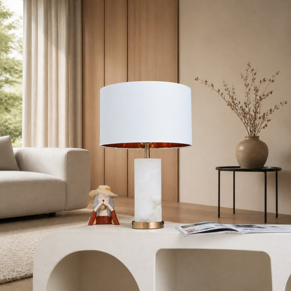 Lineham Alabaster Table Lamp