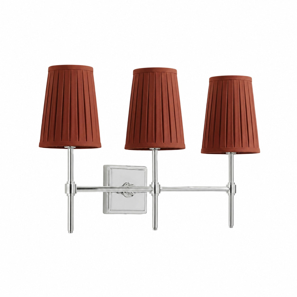 Derlina White Linen Shades Wall Lamp – Retro Metal Multi-Head Lighting Fixture