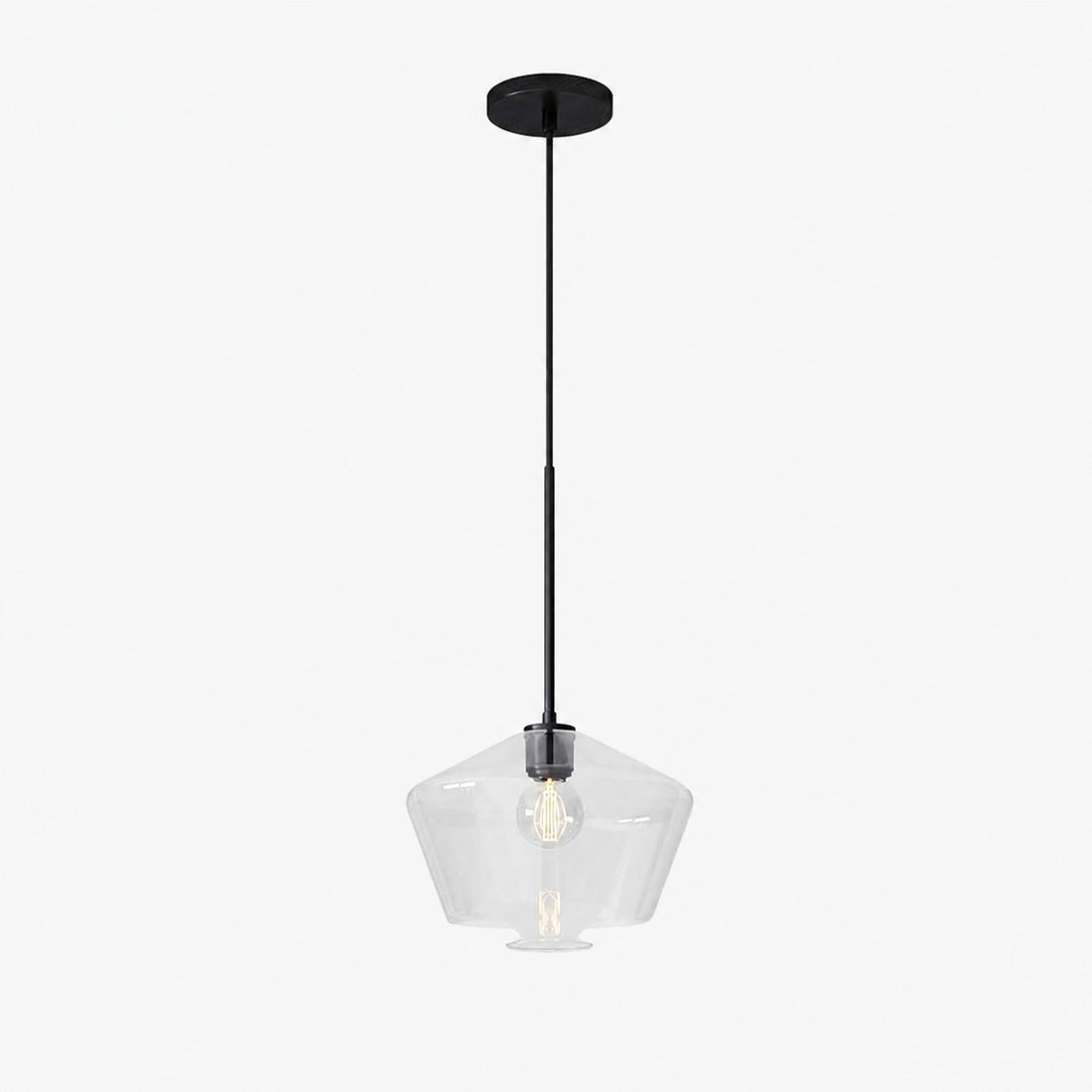 Merin Transparent Glass Sculpture Geometric Chandelier