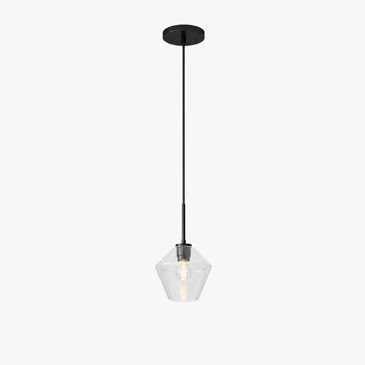 Merin Transparent Glass Sculpture Geometric Chandelier