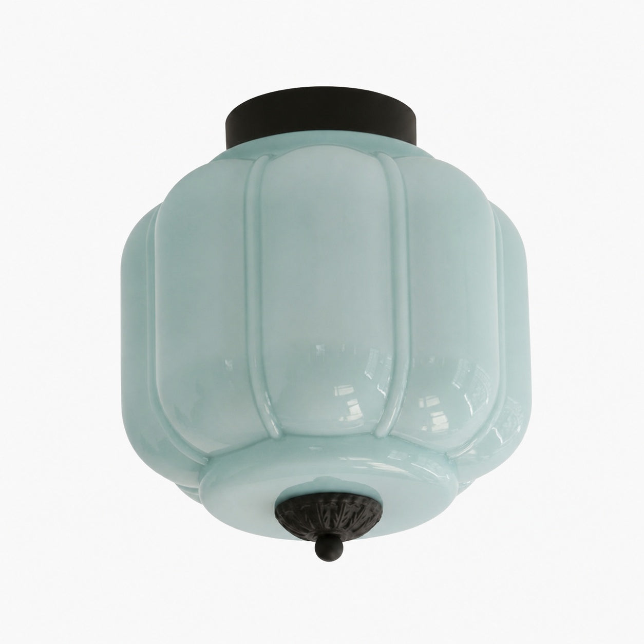 Vintage Eloise Milk Glass Flush Mount Ceiling Light - Vintage Charm Soft Glow