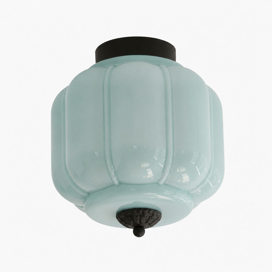 Vintage Eloise Milk Glass Flush Mount Ceiling Light - Vintage Charm Soft Glow