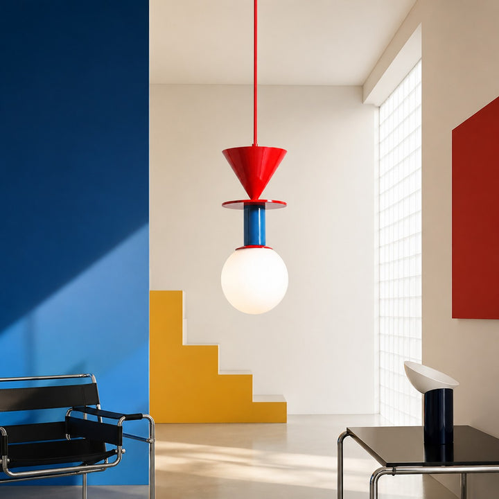Luma Memphis pendant light in a modern living room