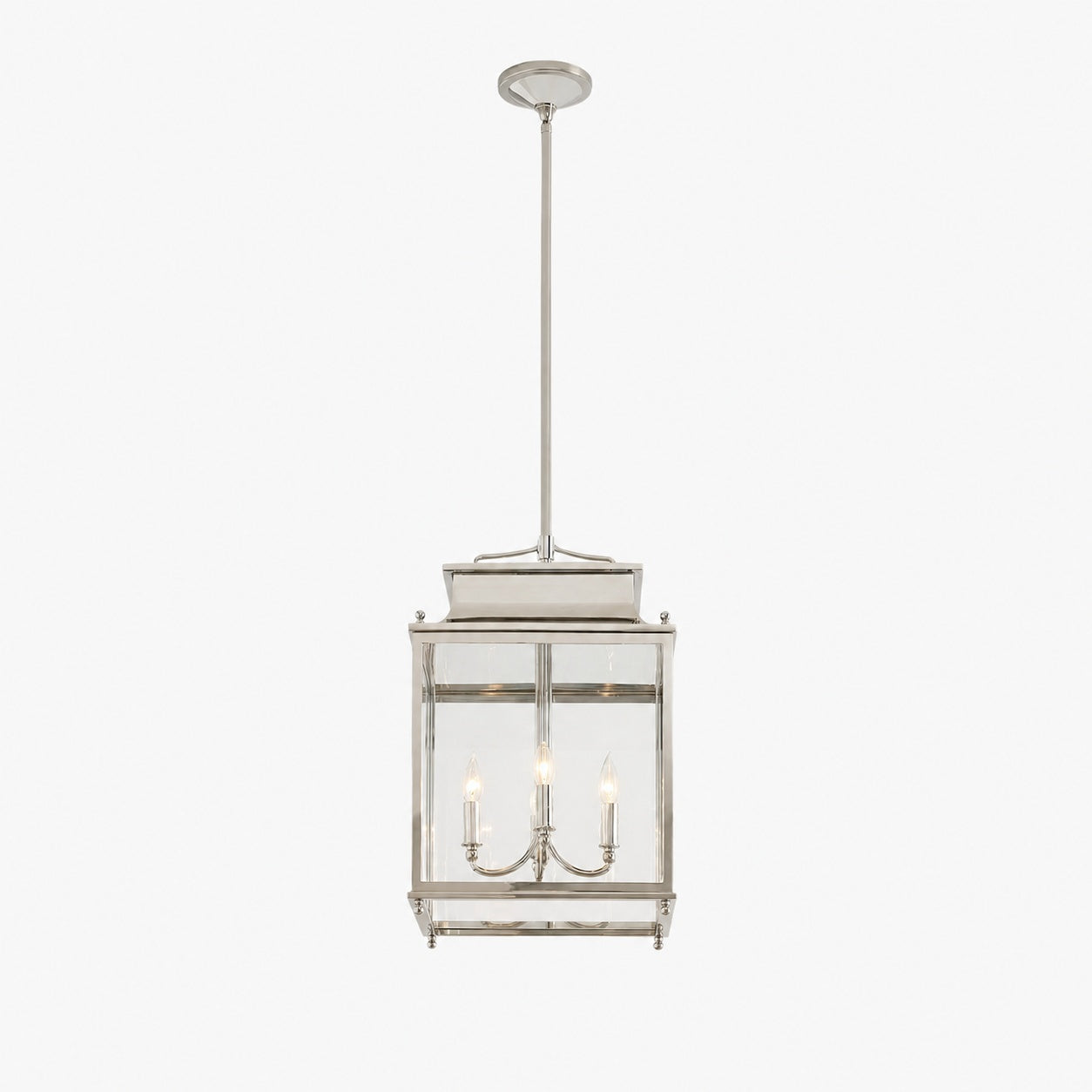 Yolvira Modern Outdoor Lantern Pendant - Metal Hanging Light for Exteriors