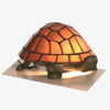 TiffStar Tortoise Pattern Stained Glass Table Lamp - Tiffany Style Decorative Light for Indoor Accent Lighting