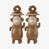 Monkey Bookends resin sculpture pair