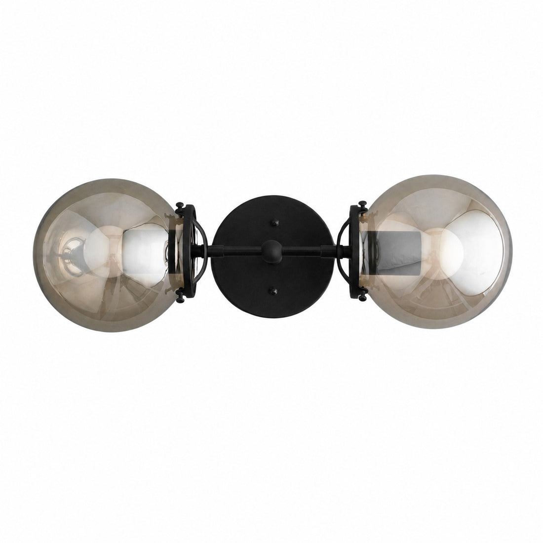 Lumio Globe Double Globe Vanity Wall Light - Rustic Farmhouse Bathroom Wall Fixture