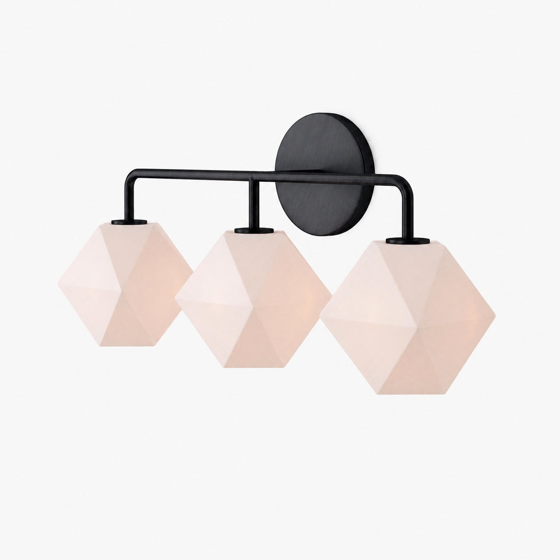 Talvior Geometric Modern Bathroom Sconce - Faceted Shade Light in Luxe Finishes