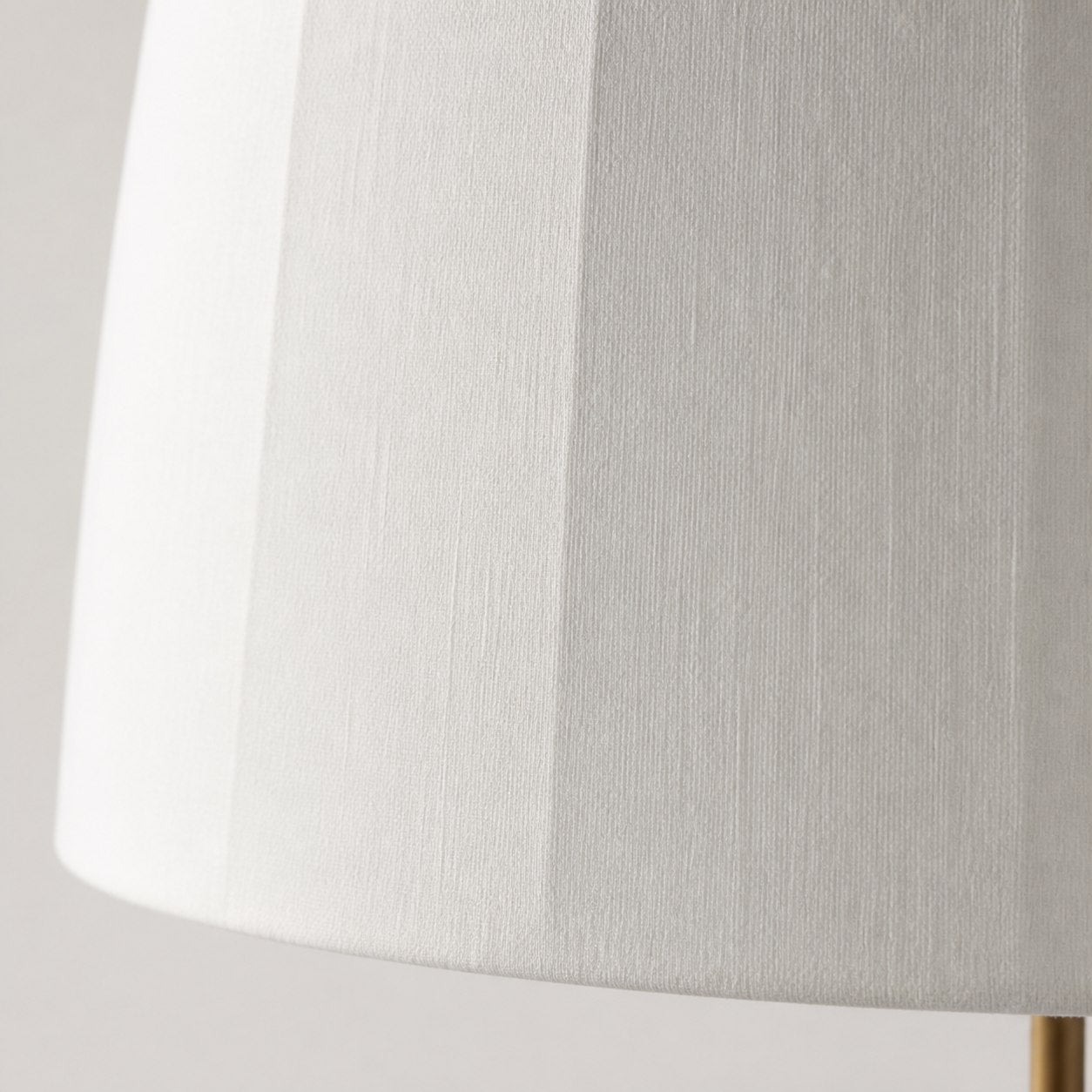 Vellaro Brass Floor Lamp with Fabric Shade – Modern Standing Light for Living Room or Bedroom