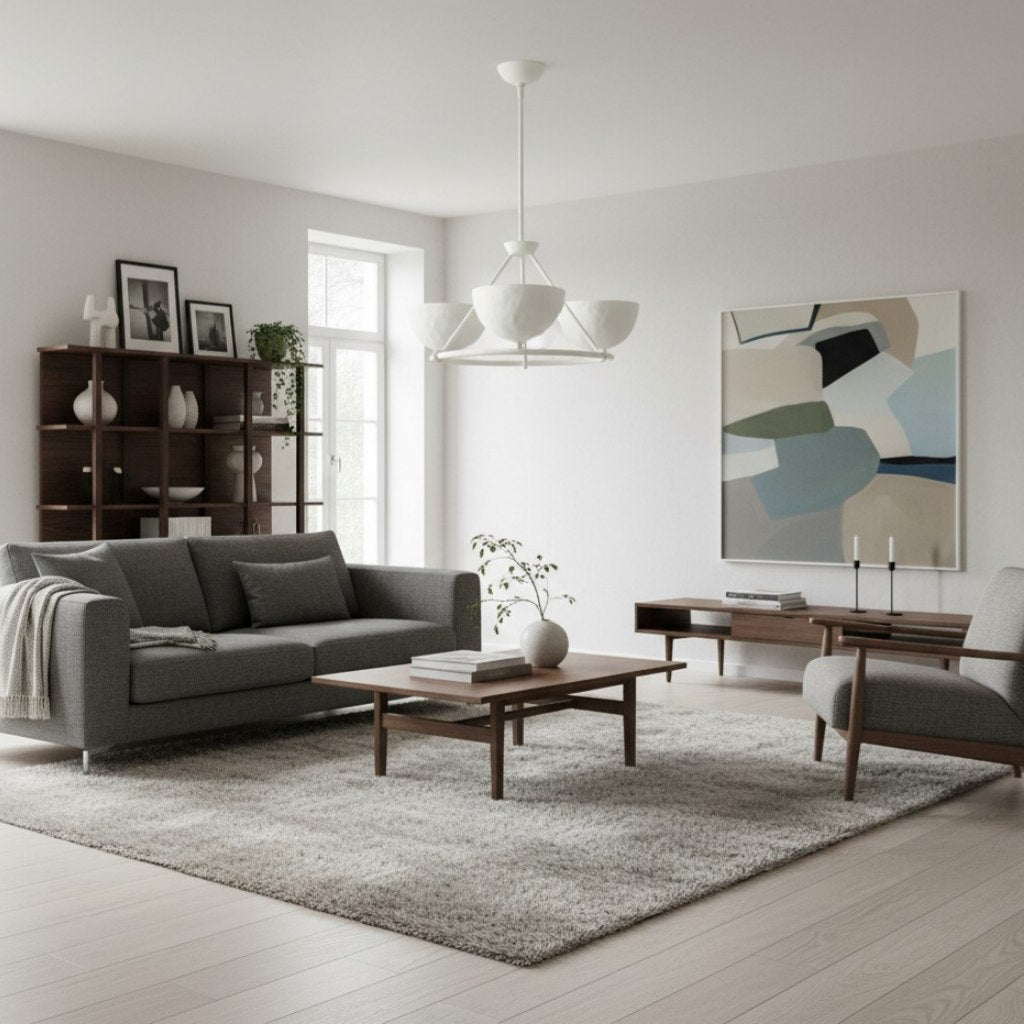 Plara Multi‑Light Chandelier – Modern Polyresin and Plaster for Dining & Foyer