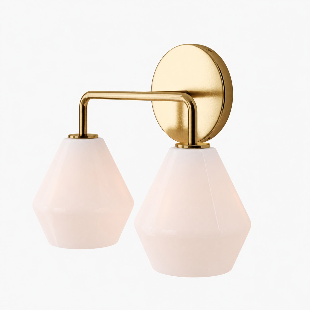 Merin Multi Head Dressing Table Wall Lamp - Metal And Glass Sculptural Lamp