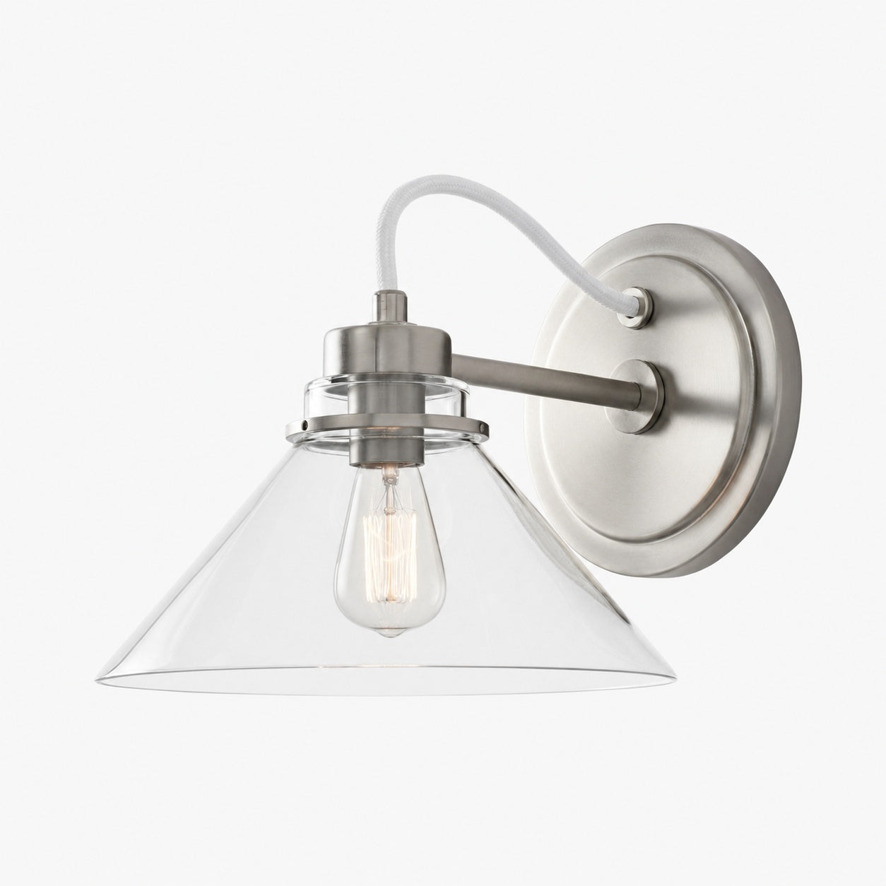 Aurenza Sconce – Farmhouse Wall Light with Metal Accents for Cozy Spaces
