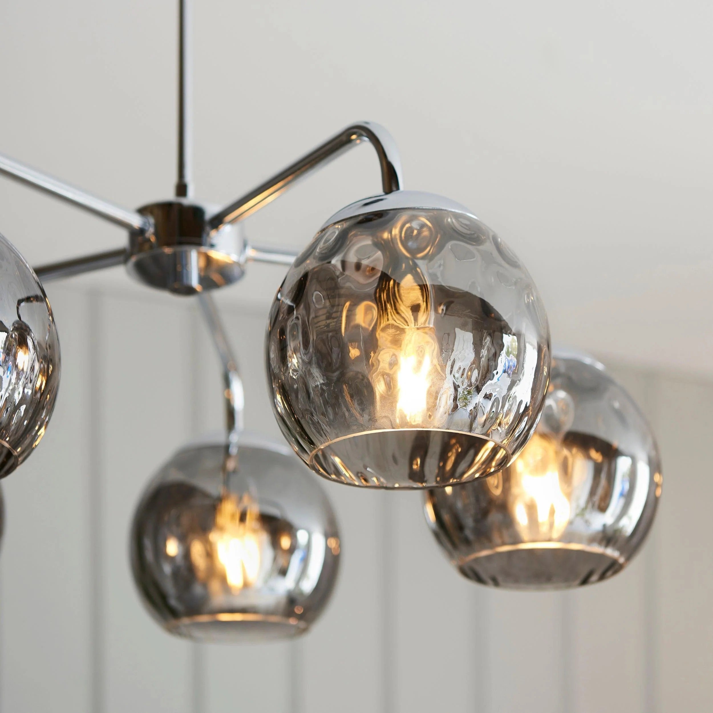 Tracian Glass Mid-Century Modern Globe Pendant Light for Dining Room