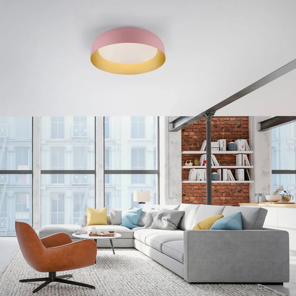 Nordic Macaron Metal Ceiling Light - Minimalist LED Dimmable