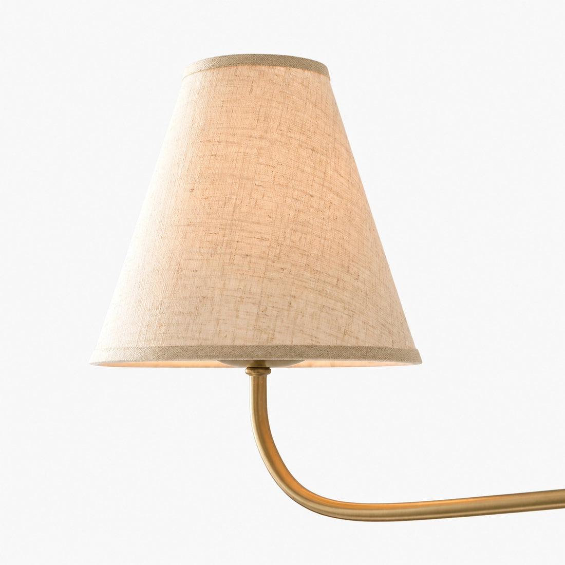 Fibura Metal Modern Linen Shade Linear Chandelier - Clean Lines