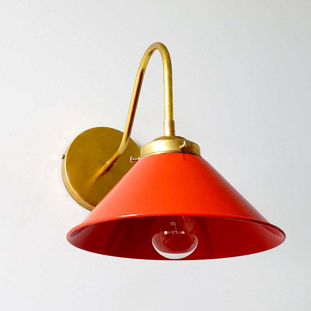 Curved Arm Wall Sconce - Accent Lighting For Bedroom & Hallway