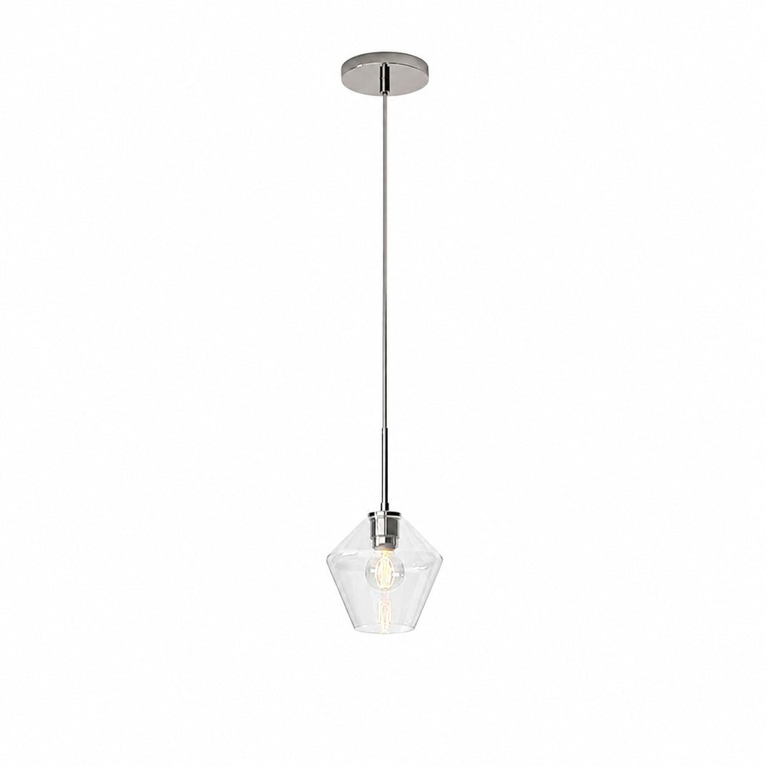 Merin Transparent Glass Sculpture Geometric Chandelier