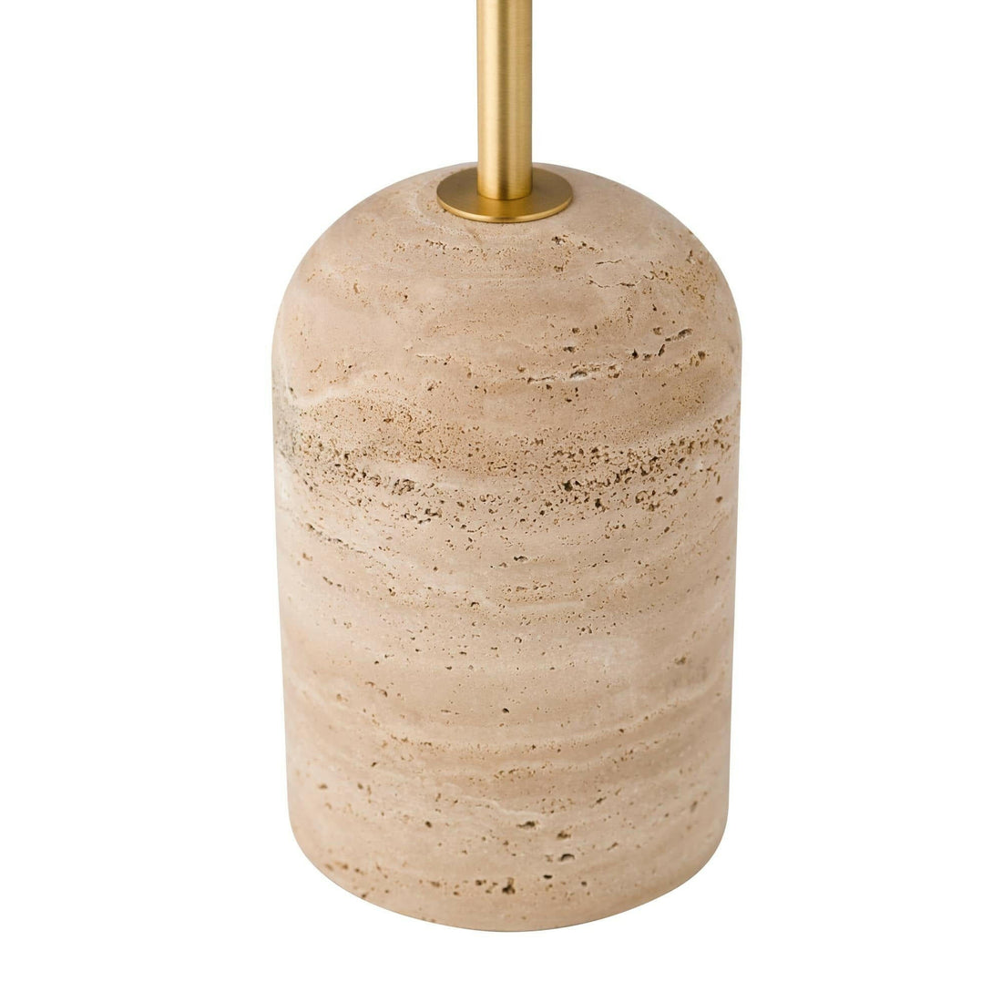 Modern Minimalist Travertine Base Glass Orb Floor Lamp