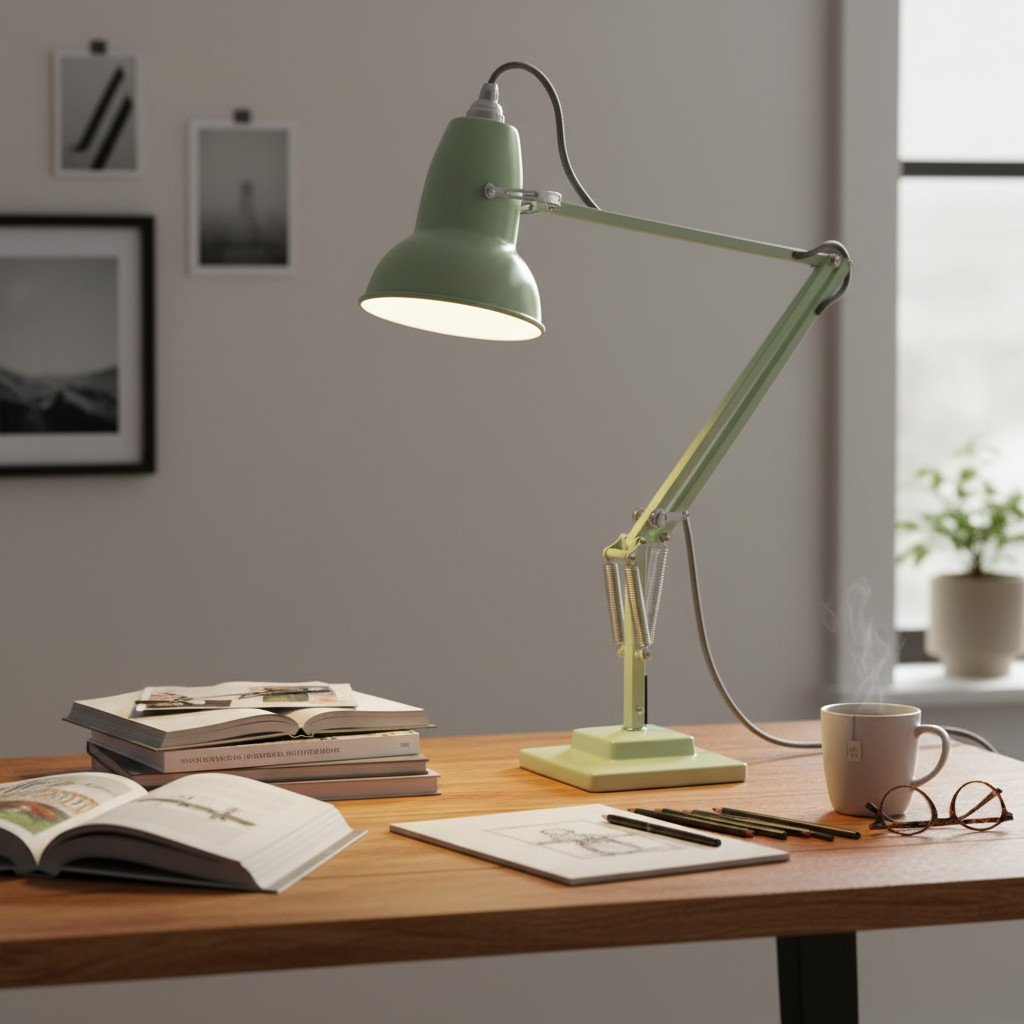 Original 1227 Vintage Metal Task Table Lamp with Adjustable Arm for Study Desk