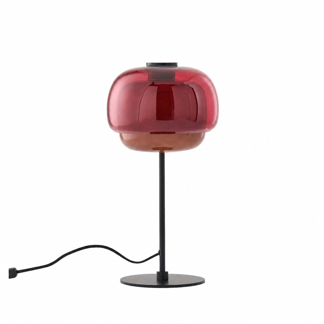 Clinco Modern Retro Glass Table Lamp - Mushroom Double Shade Design