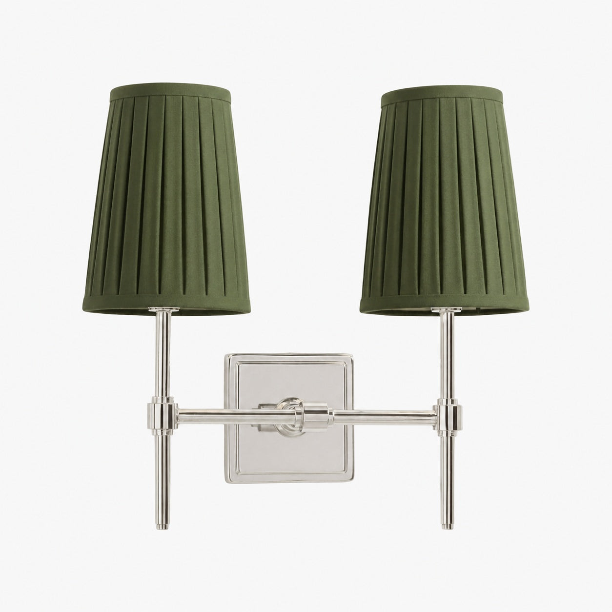 Derlina White Linen Shades Wall Lamp – Retro Metal Multi-Head Lighting Fixture