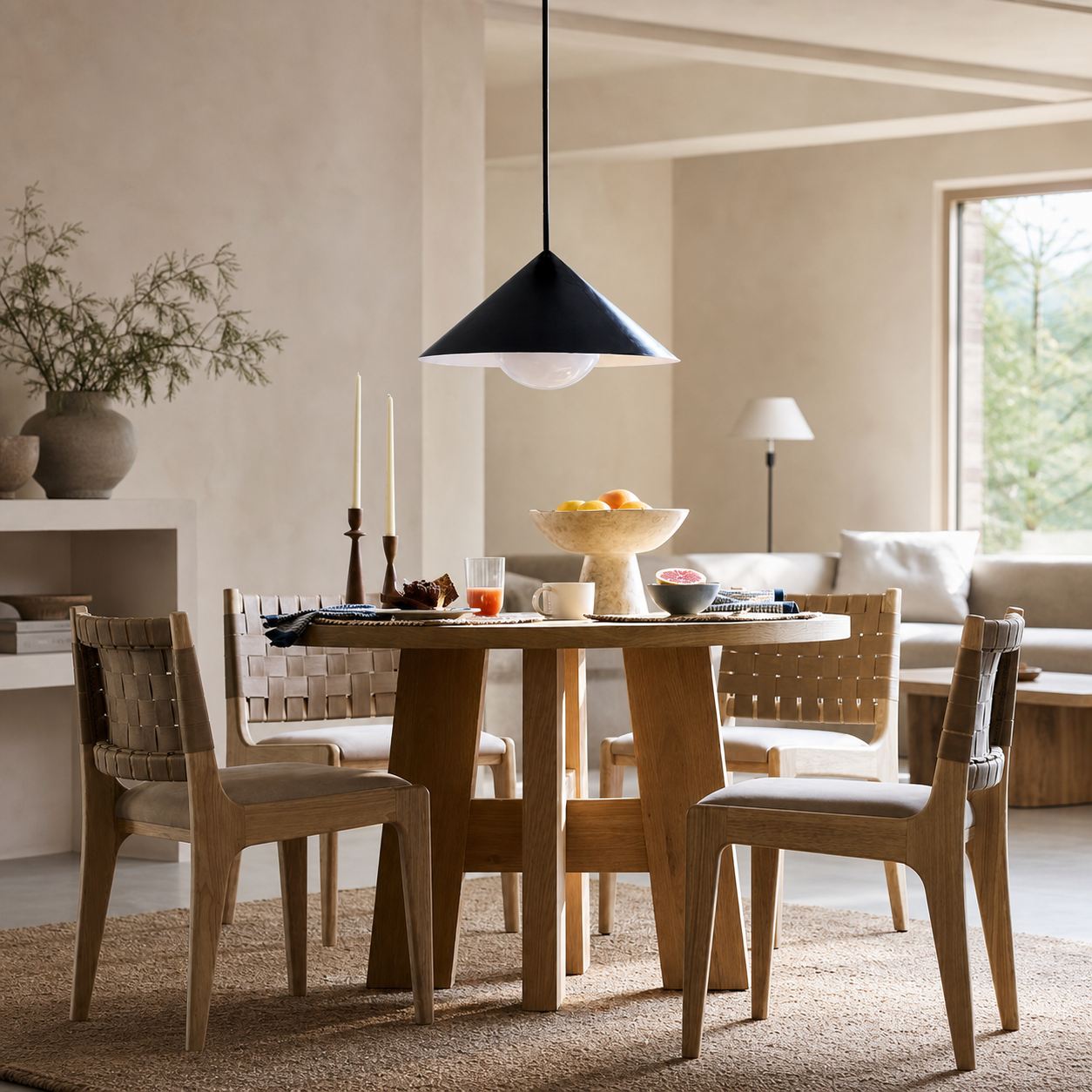 Brivana Adjustable Pendant – Cone Shade Light for Kitchen or Dining