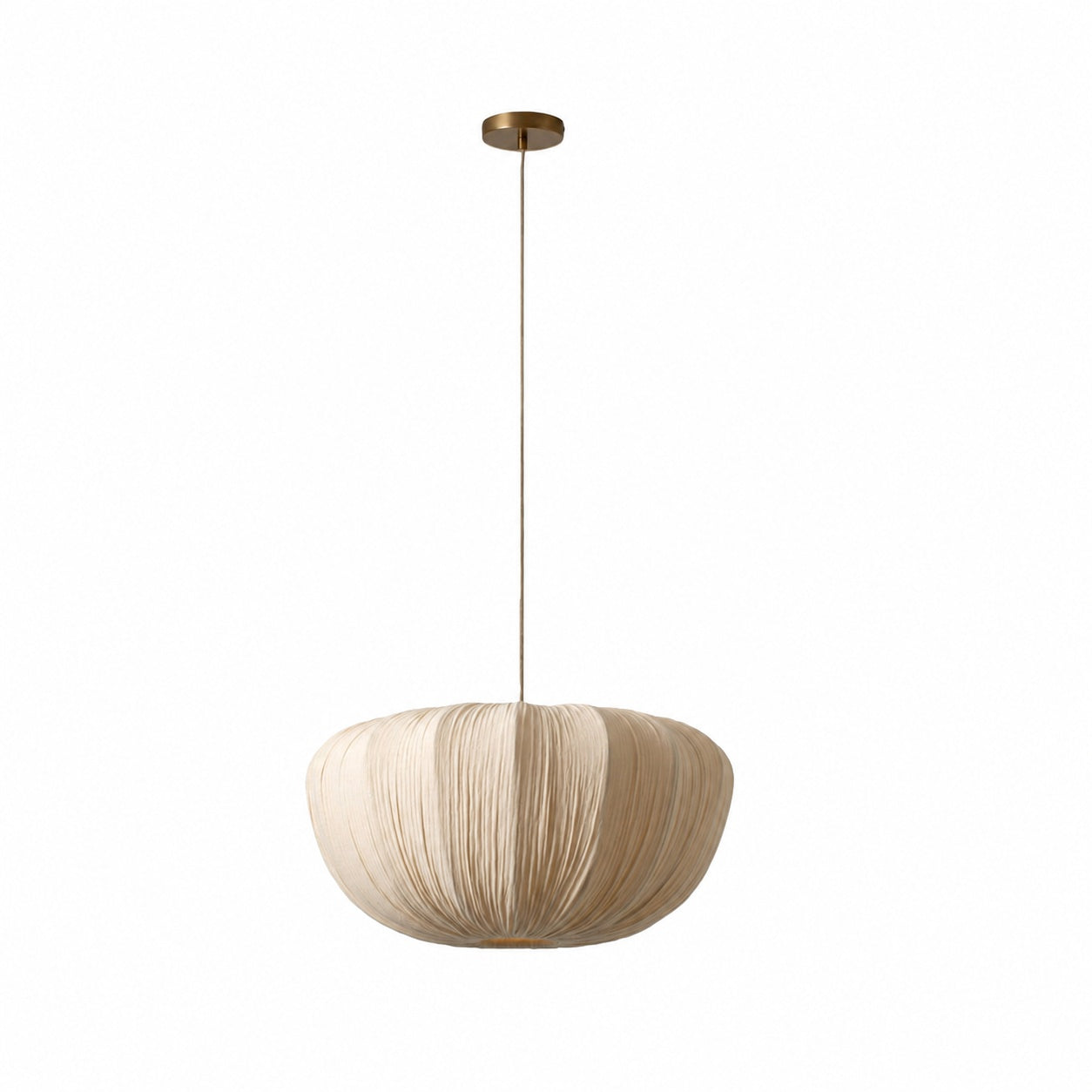Linbron Pendant – Soft Linen Shade and Curved Frame Modern Light for Dining Room