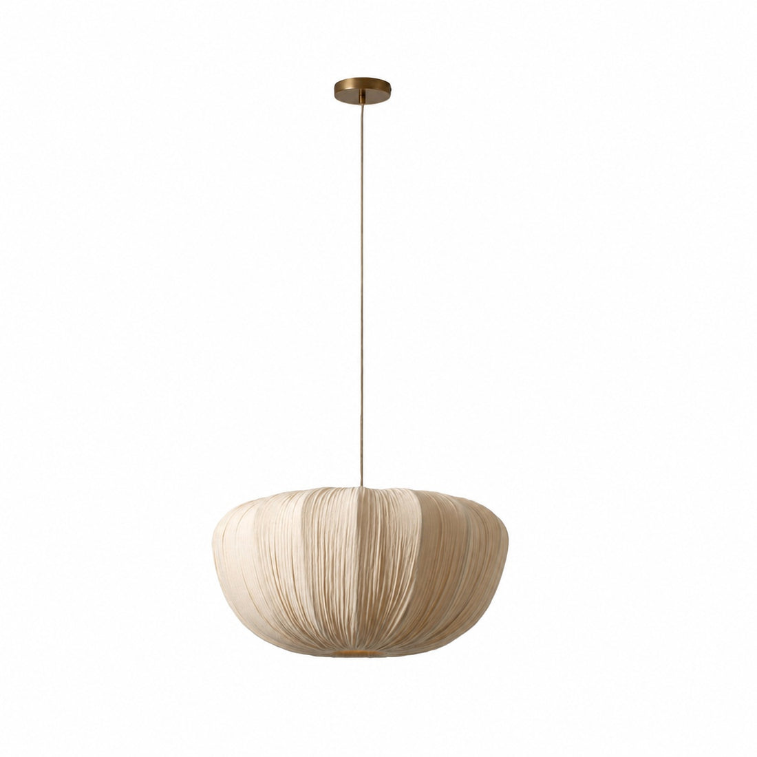 Linbron Pendant – Soft Linen Shade and Curved Frame Modern Light for Dining Room