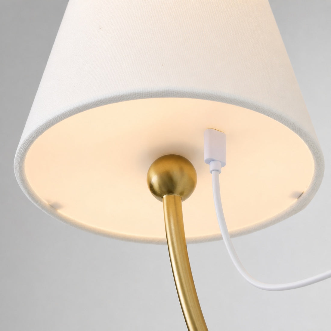 Roven Rechargeable Wall Sconce - Modern Cordless Fabric Shade for Bedroom
