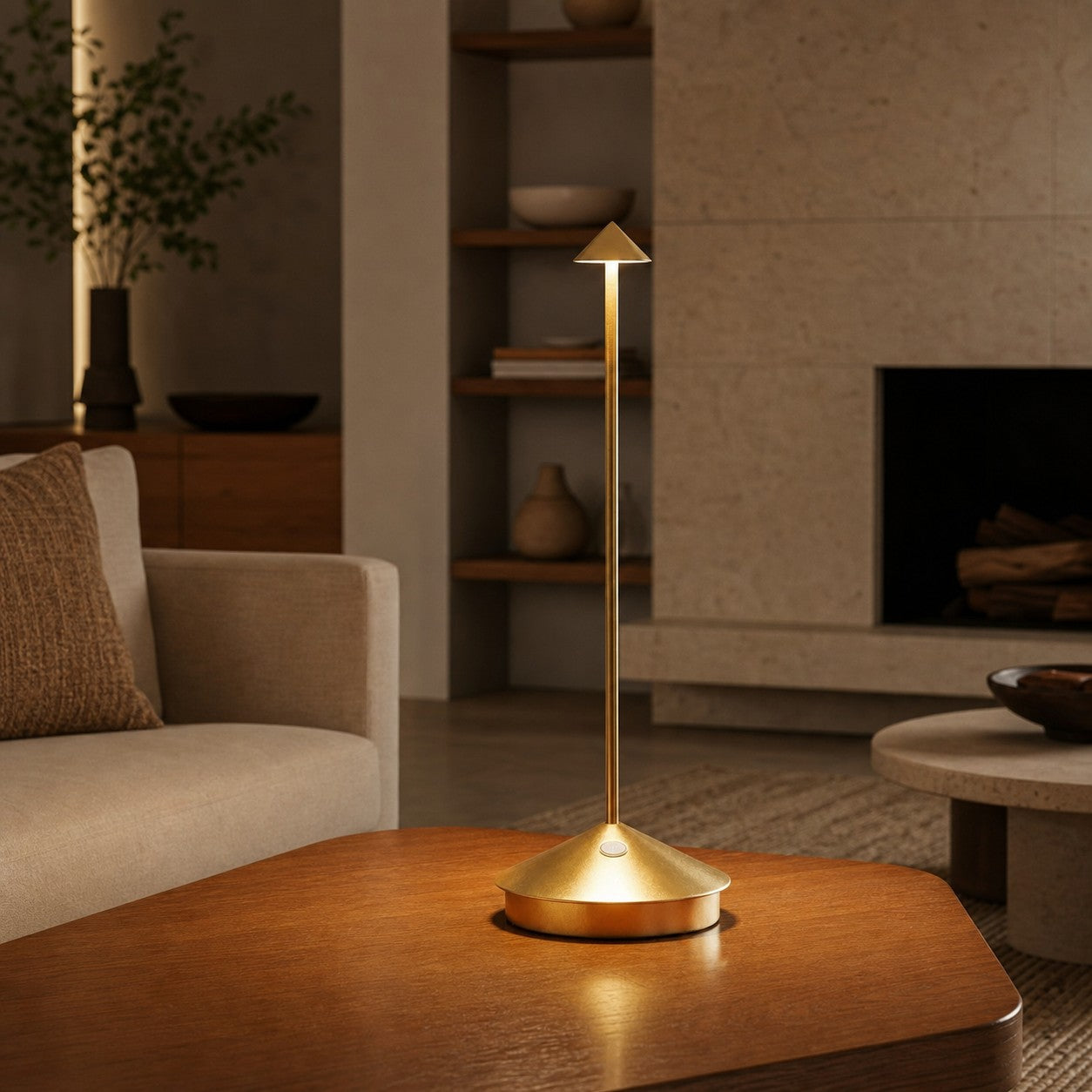 Glimma Cordless Rechargeable Table Lamp Modern Design LED Touch Lighting for Home Decor N39