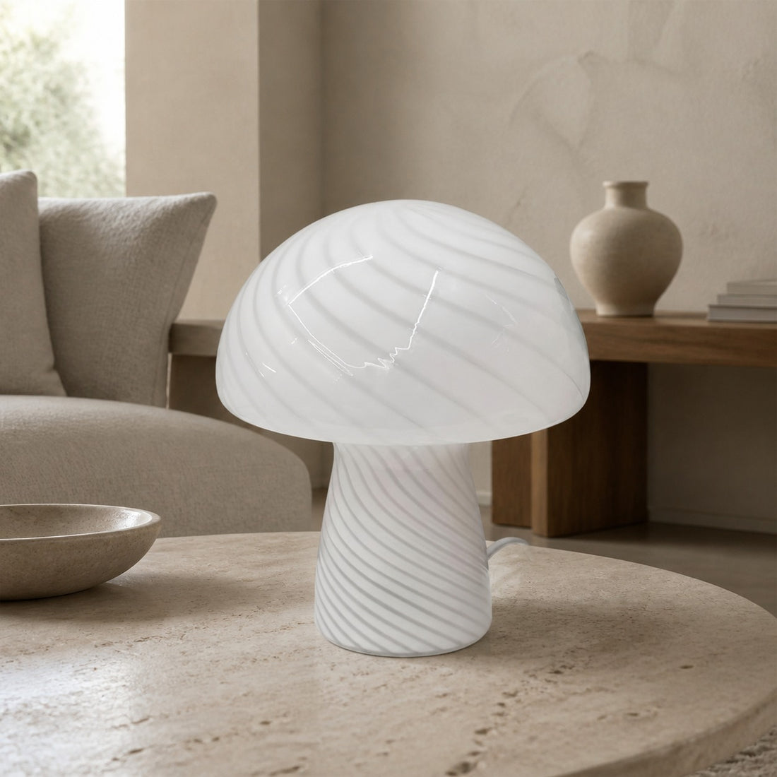 Striglow Mushroom Table Lamp – Artistic Visual Texture for Home and Office