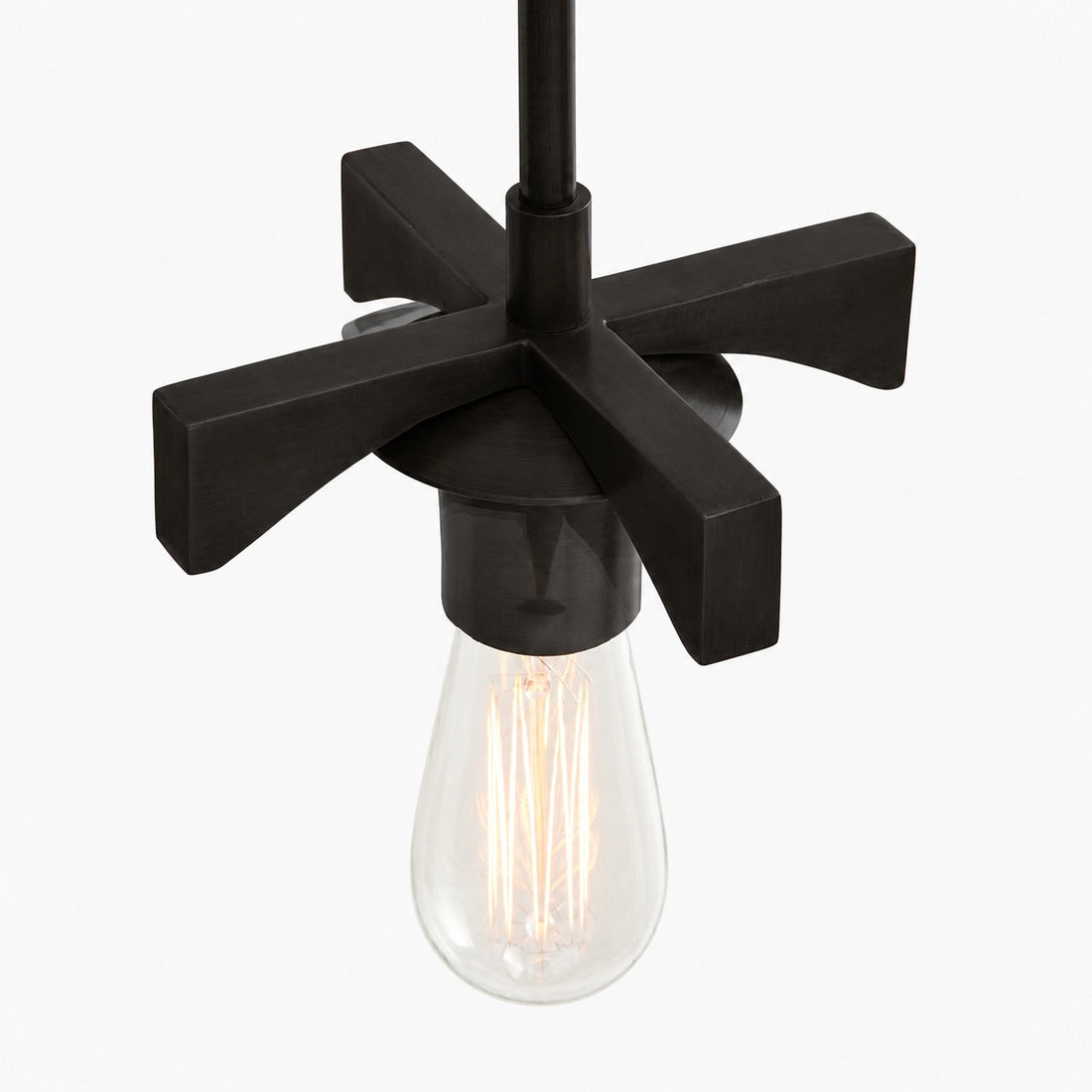 Auria Metal Brass Pendant Lighting - Vintage Finish with Glass Shade