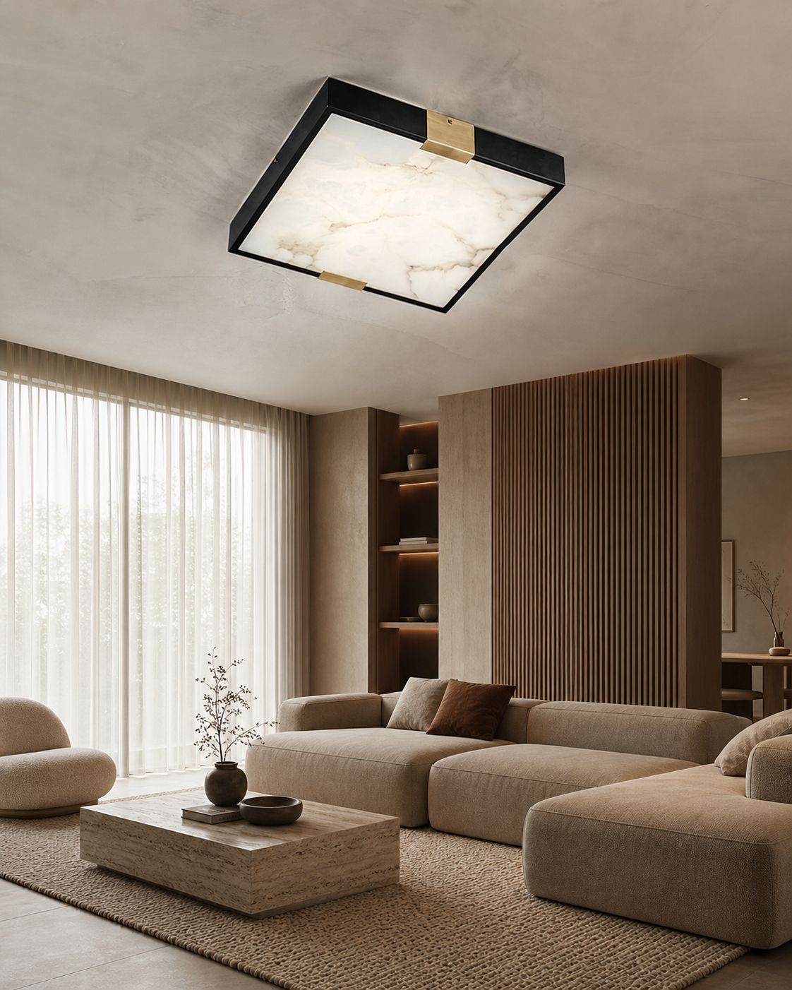 Lucien Alabaster Ceiling Light
