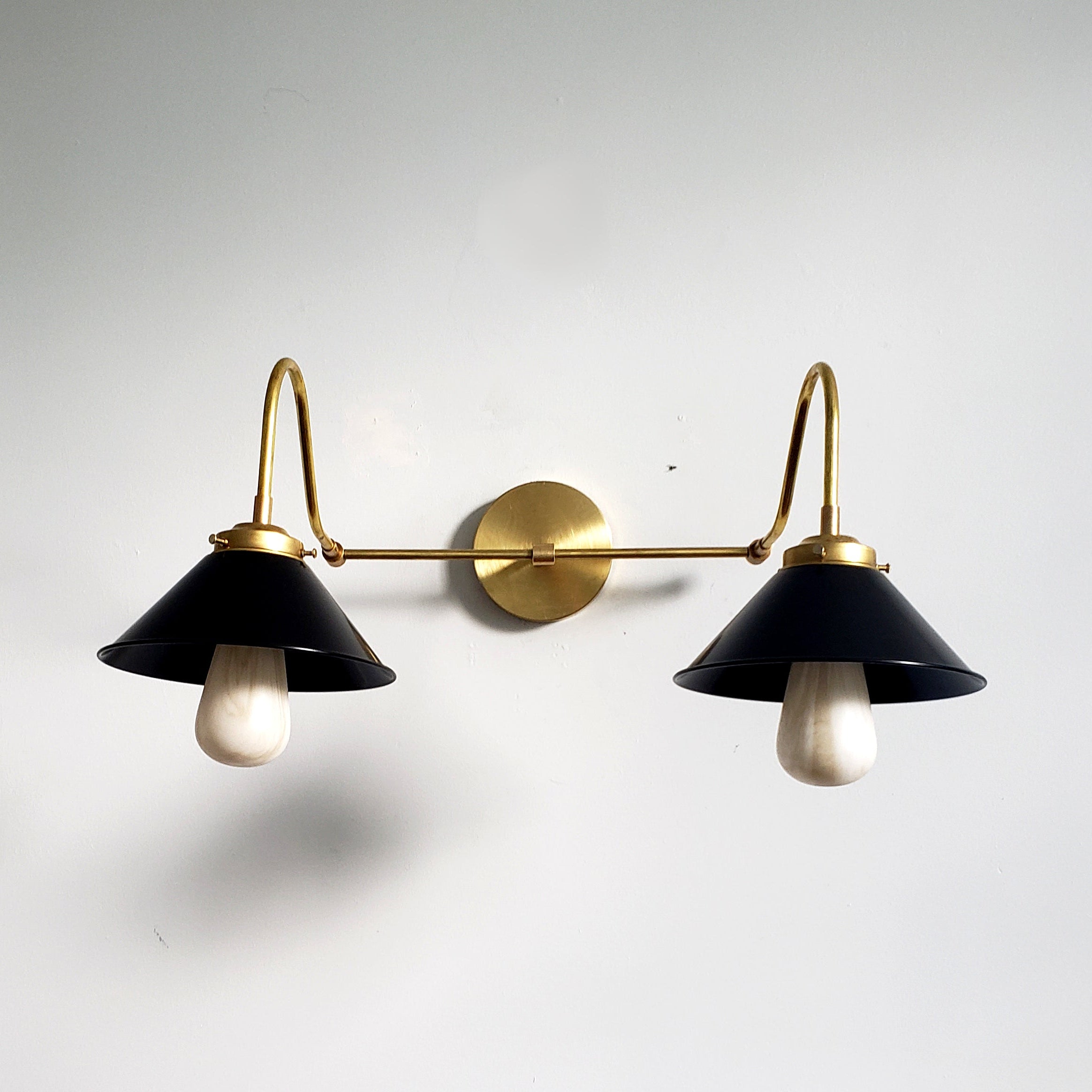 Various Colors Double Wall Sconce Light - Elegant Cone Shade