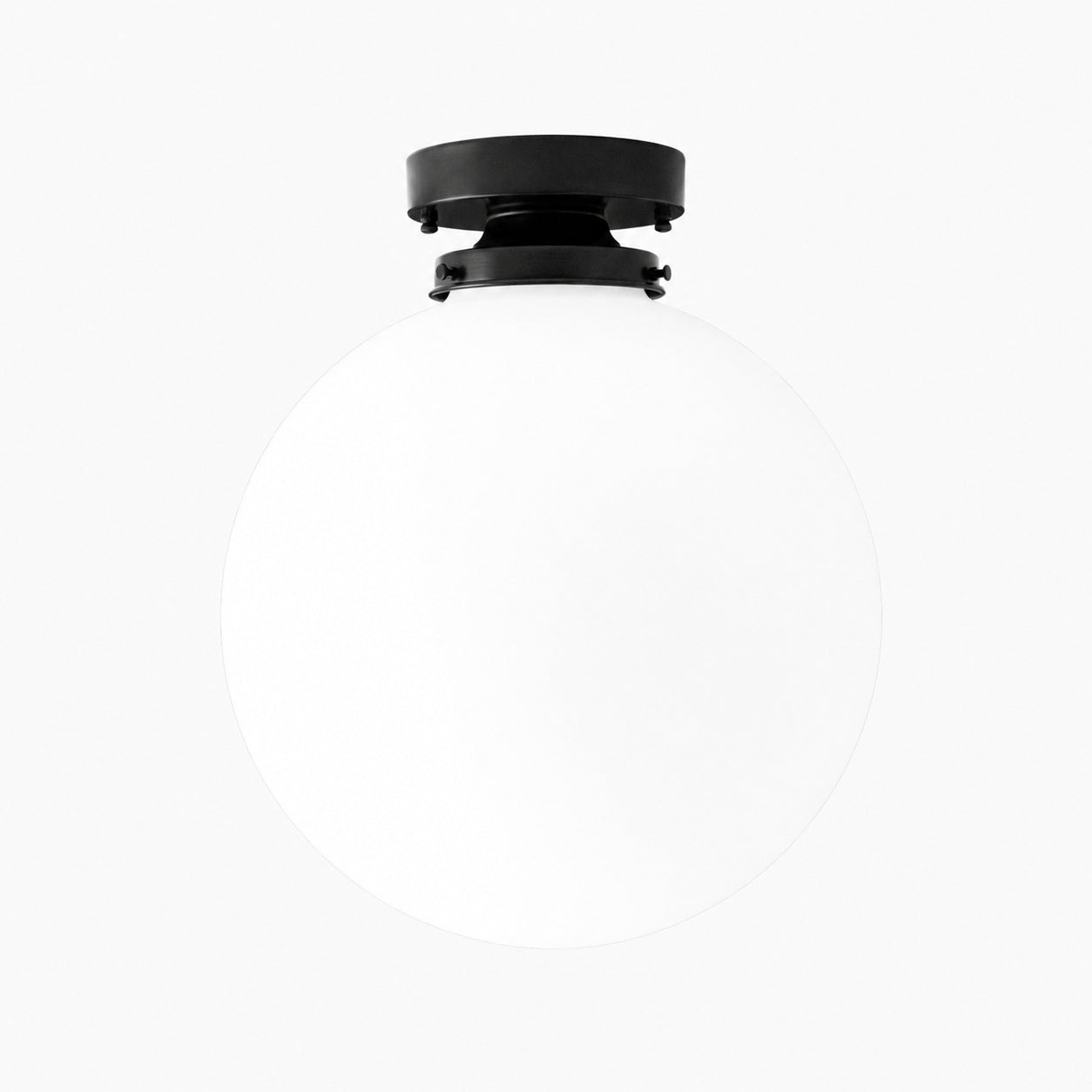 Glorica Glass 12 Inch Globe Ceiling Light - Frosted Glass Art Deco Pendant And Flush Mount