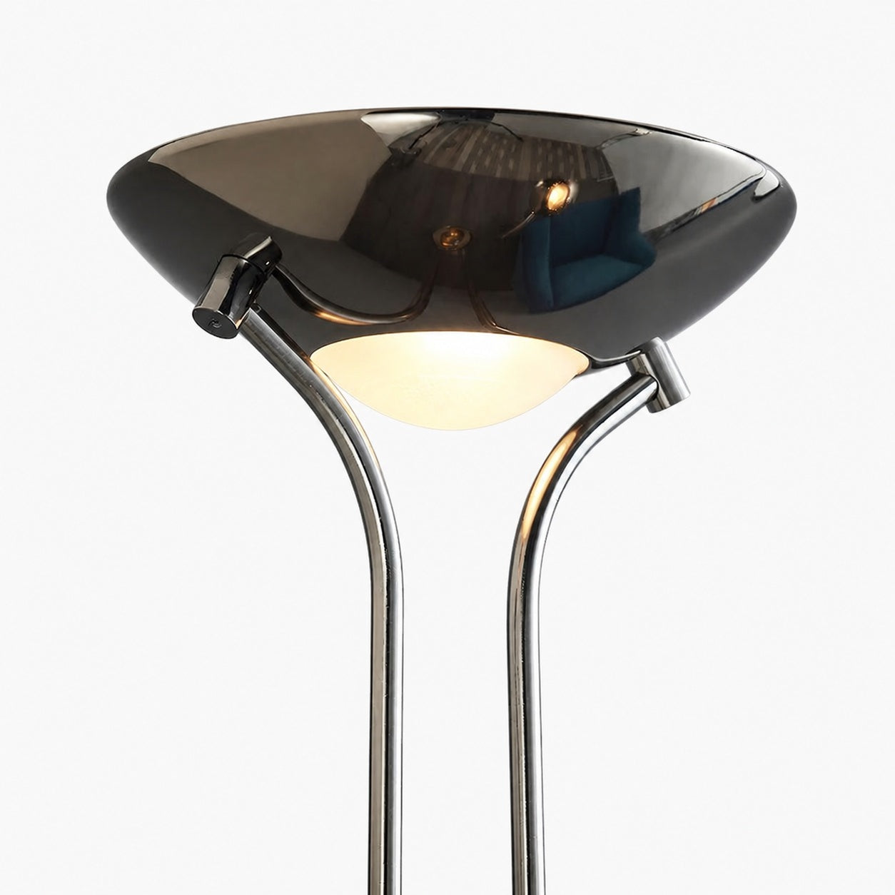 Linexis Art Deco Metal & Opal Glass Floor Lamp – Dual-Light Design for Modern Interiors
