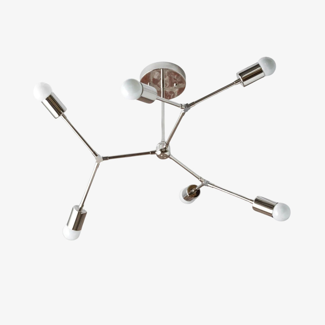 Lunivera Industrial Metal Chandelier – Sleek Geometric Ceiling Light Fixture for Living Room